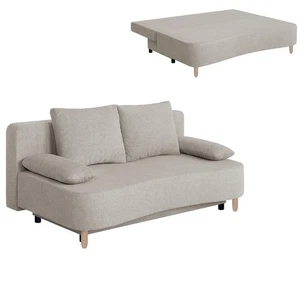 Schlafsofa - beige - Federkern - Staukasten Sofa Couch Gästecouch Gästesofa - Bild 1 von 10
