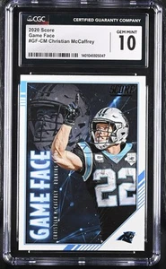 2020 Score Game Face Christian McCaffrey #13 Game Face Game Face Football CGC 10 - Picture 1 of 2