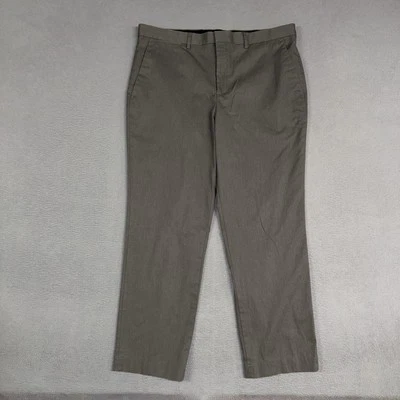 Pantalones Express Para Hombre 36x30* Gris Productor Pierna Recta Frente Plano Mezcla de Algodón Foto 1 de 4
