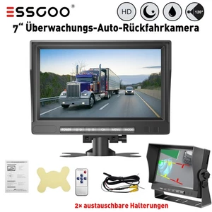 ESSGOO 7 Zoll LCD TFT Farbig Monitor Display Für PKW LKW KFZ Auto Rückfahrkamera - Bild 1 von 12