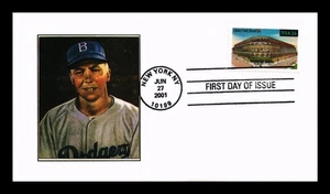DR JIM STAMPS US COVER EBBETS FIELD BROOKLYN BASEBALL FIELD FDC PASTED ON CACHET - Picture 1 of 2