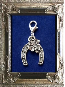 CHARM ANHÄNGER KLEEBLATT HUFEISEN GLÜCKSBRINGER silber für ARMBAND + KETTE - Bild 1 von 14
