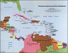 1990 CIA Map Central America and the Caribbean Wall Art Poster Print Home School