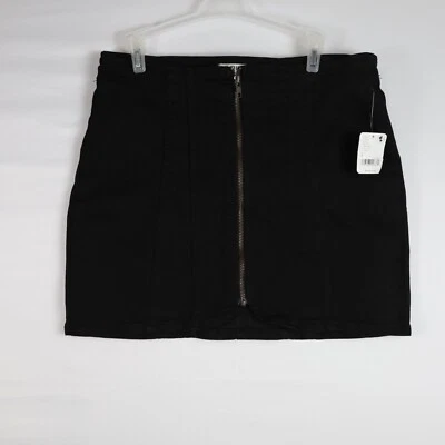Minifalda Free People para mujer negra con cierre de cremallera talla 6 nueva con etiquetas venta al por menor $68 Foto 1 de 4