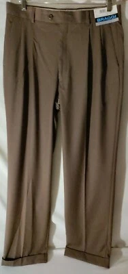 Pantalón BRAGGI Louis Rafael Marrón Poliéster Viscosa Taupe Martin Super 150s 34x32 Foto 1 de 4