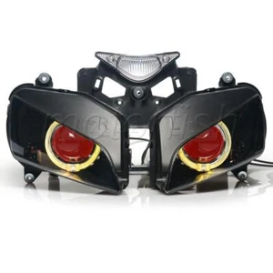 Projector Headlight Amber Halo Red Demon Eyes Fits for Honda CBR1000RR 2004-2007 - Bild 1 von 23