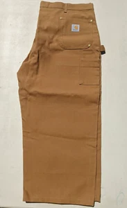 Pantalones de Trabajo Carhartt Vintage BO1 BRN Doble Rodilla Lona Hechos en EE. UU. 46 x 30 Nuevos - Imagen 1 de 13