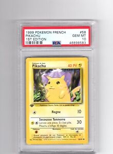 1999 Pokemon 1st Edition French Pikachu 58 PSA 10 GEM MINT