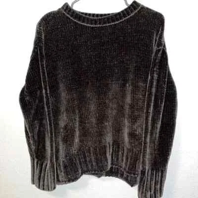 Max Studio Olive Green/Brown Super Soft Chunky Knit Sweater, Size Large Women's - Image 1 of 3