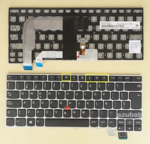 Tastiera spagnola per Lenovo Thinkpad 13 Gen 1, 13 Gen 2 T460S T470S Telaio argento - Foto 1 di 1