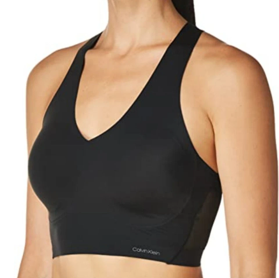 Calvin Klein CK Invisible Comfort seamless lift mesh bralette QF6546. Black XS