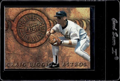 1996 Ultra #12 Craig Biggio Prime Leather - Image 1 of 2