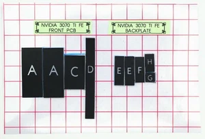 HS 20 W/mK Thermal Pad Set NVIDIA RTX 3070 Ti FE Founder's Full Set - Afbeelding 1 van 3