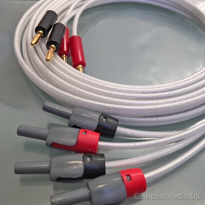 QED Silver Anniversary XT Speaker Cable 4mm Banana & Deltron BFA Plugs SINGLE - Image 1 of 4