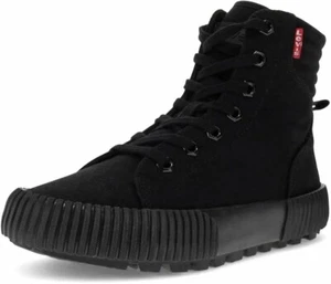New Levi's Women's Olivia CVS Canvas Hightop Fashion Sneaker Shoe Size 10 Black - Picture 1 of 6
