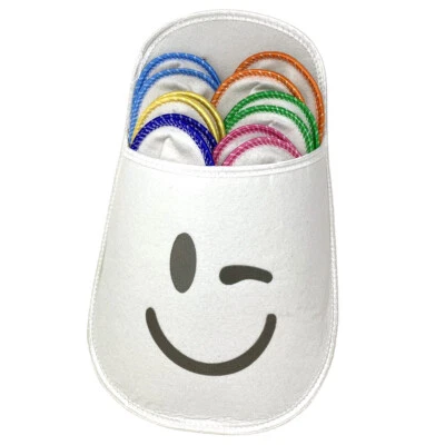 diMio 13-Tlg. Gästehausschuhe Set Pantoffeln antirutsch Hausschuhe Filz Unisex - Bild 1 von 4