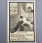 Publicité imprimée antique 1898 armes de chasse Smith armes de chasseur New York, vieux papier