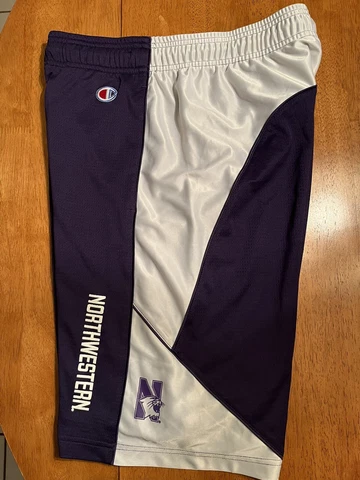 Vintage Northwestern Wildcats Champion Basketball Shorts Size M Cover