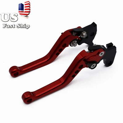 数控短制动离合器杠杆手柄适用于雅马哈 YZF R1 2002 - 2003 YZF R6 99-04 红色 — 第 1/4 张图片