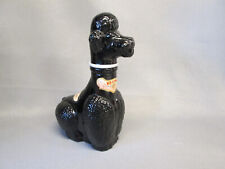 Empoli Art Glass 7" t Black Poodle Dog DECANTER Stopper Genie Bottle Italy