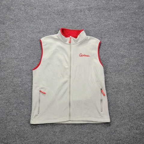 St Louis Cardinals Mens Adult Sweater Vest Sleeveless Fleece Baseball Gray Sz XL Cover