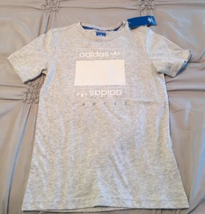 adidas Originals Big Boys' Art of Mesh Tee Gray - Picture 1 of 3