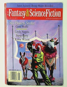 Magazine of Fantasy and Science Fiction January 1997 Janet Asimov Clown Cover - Picture 1 of 2