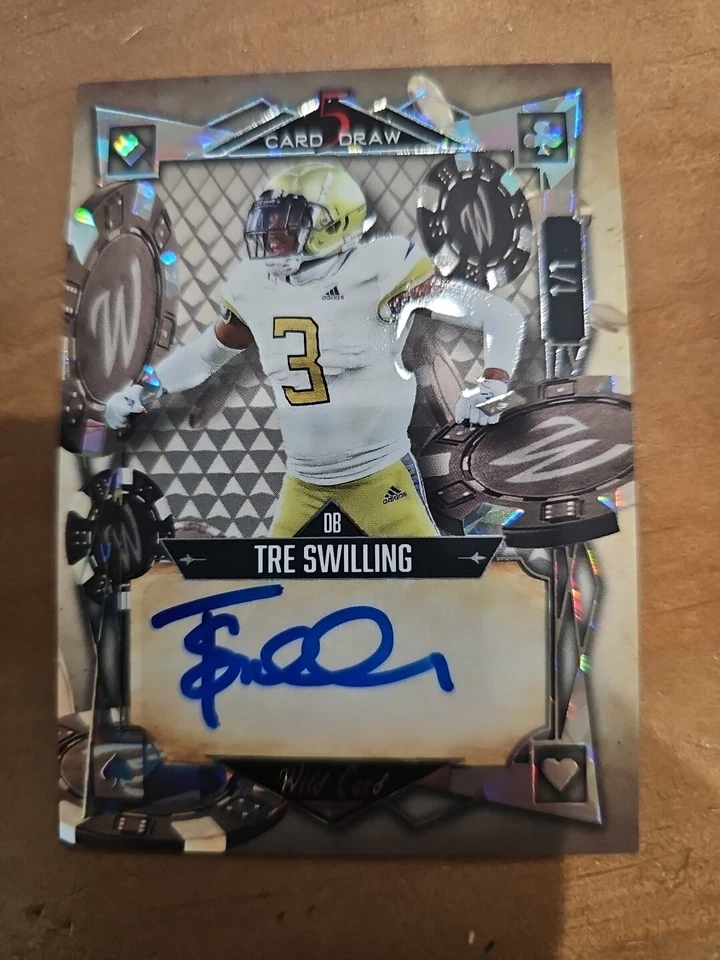 2022 Wild Card Auto Card Draw Tre Swilling 1/1 Very Rare Only One - Image 1 of 1
