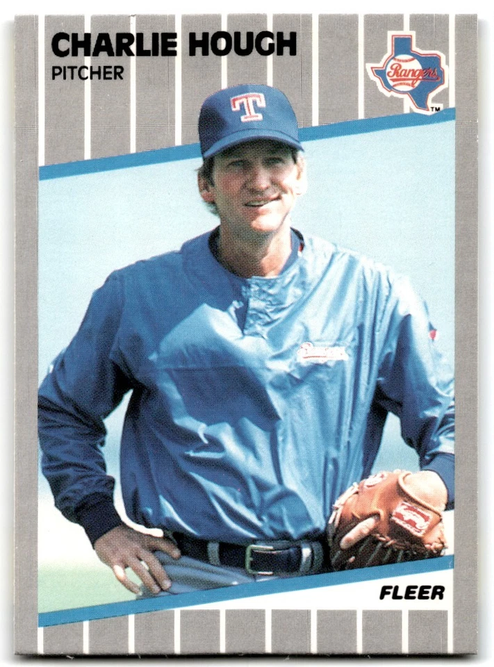 1989 Fleer Charlie Hough p Texas Rangers #522 - Image 1 of 2