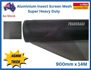 14m Roll x 900mm Super Heavy Duty Aluminium Door Window Mesh Flyscreen - Bild 1 von 4