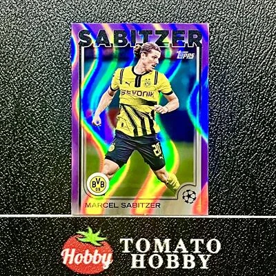 TOPPS UEFA CLUB COMPETITIONS 2024-25 MARCEL SABITZER Purple FlowFractor 1:4800 - Image 1 of 2