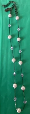 DABBY REID PEARLS and  Purple GLASS BEADS NECKLACE - Image 1 of 4