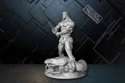 Kit Modelo Estatua Escultura Resina Conan el Magnífico Sin Pintar/Sin Montar Foto 1 de 4