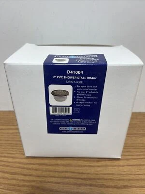 Jones Stephens Puesto de Ducha Drenaje con Base Receptora PVC Níquel Satinado 2" D41004 Foto 1 de 3