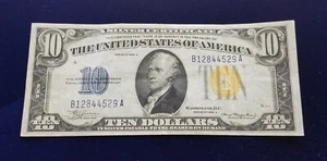 1934A $10 North Africa Note | VF | Emergency Currency | Yellow Seal | WWII Era - Picture 1 of 2