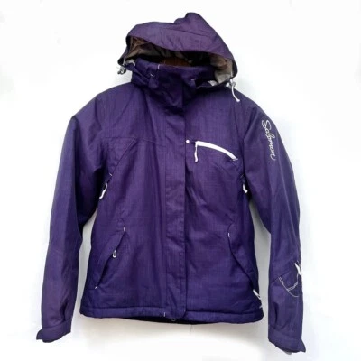 Salomon Clima Pro 10 000 Purple Ski Snow Jacket Womens Size M Activewear Holiday - Image 1 of 4
