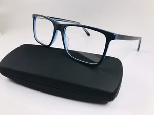 New Designer Inspired SUCCESS XPL Matte Black & Blue BRODY Eyeglass 55mm w/Case - Picture 1 of 11