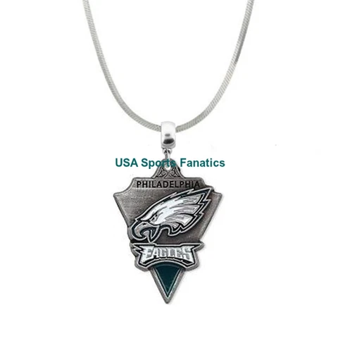 Philadelphia Eagles Team Logo Necklace On 925 Sterling Silver Snake Chain Cover