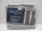 Nautica Curtains 38x63 Gray Darkening Panels Set 2 Thermal Woven Polyester New