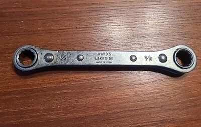 Llave de trinquete Ward's Lakeside vintage 1/2"" x 9/16"" 12 piezas Foto 1 de 4