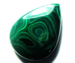 63,18ct MALACHIT 32 x 24,5 x 6,5mm CABOCHON REPUBLIK KONGO AFRIKA #111 - Bild 1 von 2