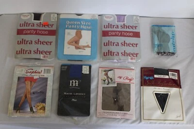 Lote Mixto De Colección De 8 Panty Manguera Talla Queen Taupe Negro Óxido Azul Marino Púrpura Foto 1 de 4