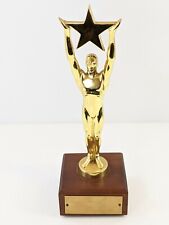 Gold Star Award Trophy Oscar Style Academy Vintage Metal Figure Ornament