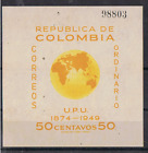 COLOMBIA - 1949 U.P.U. CORREOS ORDINARIO. BLOCO. MNH
