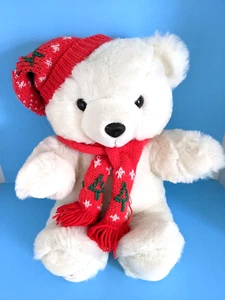 VINTAGE 1996 Kmart Teddy Bear w Knit Cap & Scarf  10th Anniversary Limited Ed - Picture 1 of 7