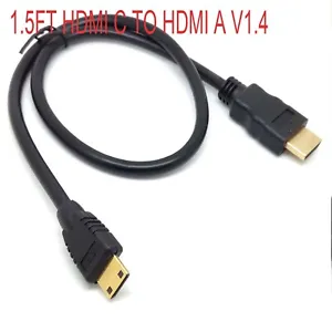 Mini HDMI C TO HDMI A A/V Video HD Cable  for Nikon Coolpix S9200 P110 S8000 - Picture 1 of 11