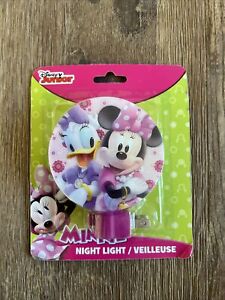 Disney Minnie Mouse Purple Flower Garden Night Light Nightlight Rare New Sealed