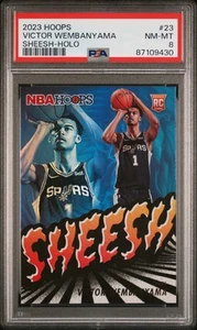 2023 Panini NBA Hoops Sheesh #23 Victor Wembanyama Sheesh-Holo PSA 8 - Picture 1 of 2