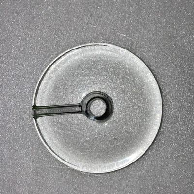 Antigua lámpara de cristal base de repuesto Lucite vidrio redondo liso Foto 1 de 4