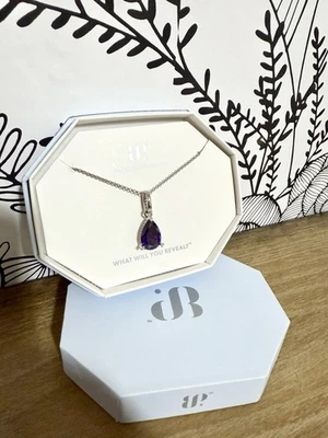 Collar Bomb Party NK51132 'Celebra tu brillo' topacio púrpura circonita cúbica rodio Foto 1 de 3